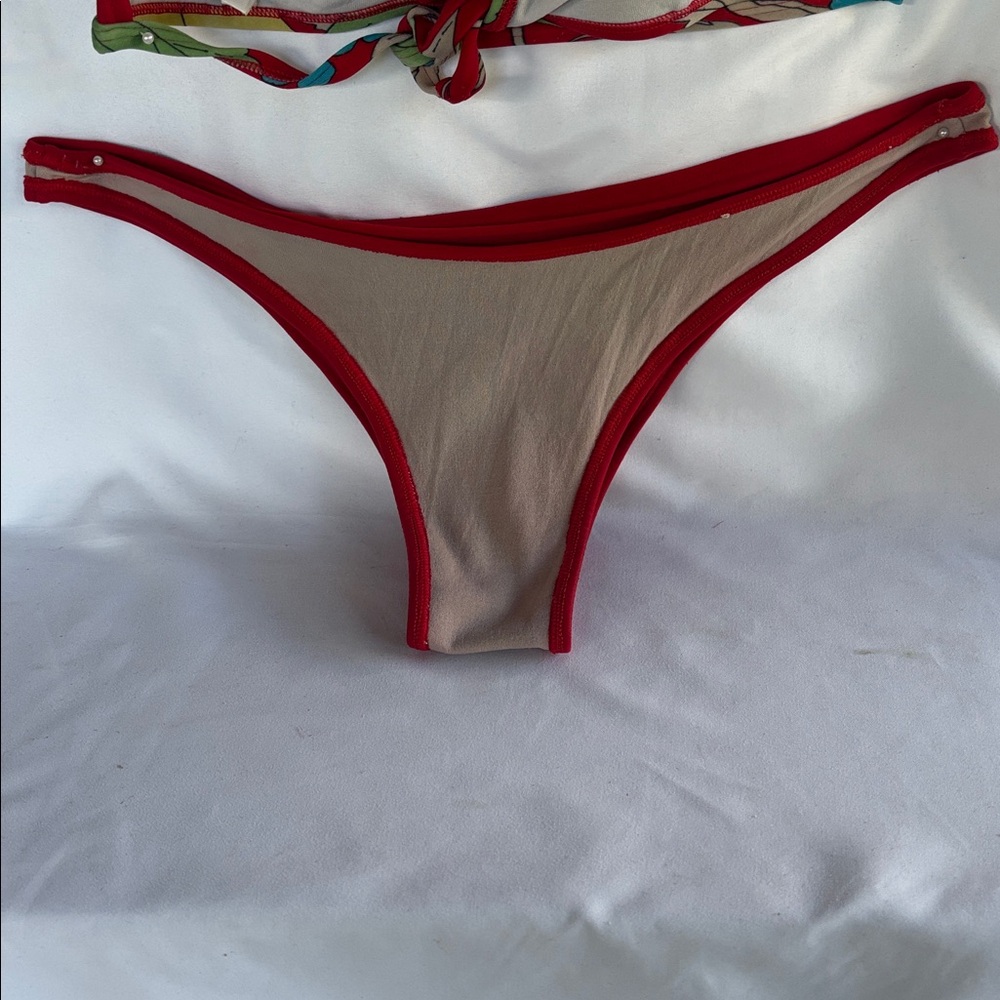 VINTAGE 1980’s BRAZILIAN THONG BIKINI SET - MULTICOLOR G/L - Picture 7 of 11